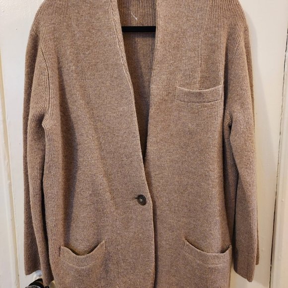 J.Crew  cardigan brown sweater M - Picture 2 of 11